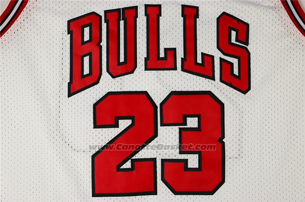 Maglia Chicago Bulls Michael Jordan #23 Retro 1998 Bianco